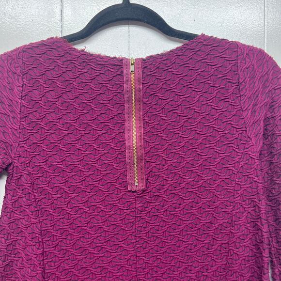 Anthropologie Postmark Burgundy Textured Top Size XS 3/4 Sleeve Flowy - Picture 7 of 11